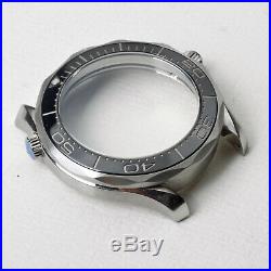 Fit 2824 movement 316L case kit watch repair parts for fix black seamaster