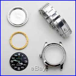 Fit 2836 case kit watch repair parts for air king explorer