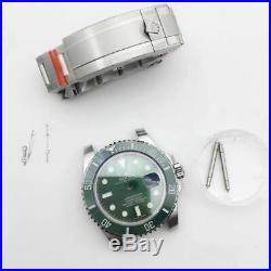 Fit 3135 movement 904L case kit watch repair parts for fix green submariner
