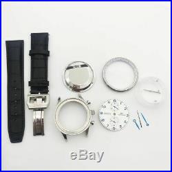 Fit 7750 movement chronograph case kit pilot style watch repair parts