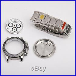 Fit dan dong 7753 movement 904L case kit watch repair parts for fix daytona nobF