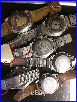 Five HEUER 2000 Chronographs for parts or repair