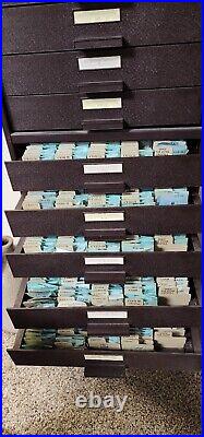 Flexo Crystal Watch Parts Cabinet full of crystals & Reference Book