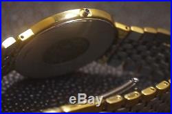 For Repair or Parts! Vintage Omega De Ville Quartz Combi Gold Plated Men's Watch