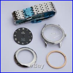 Full STEEL FIT 2824 watch parts case kit for repair service