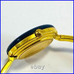 GUCCI Change Bezel 11/12.2 Watch Quartz Gold Navy Blue JUNK For parts/ Repair