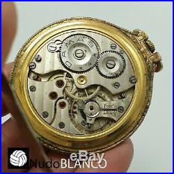 Genuine Rolex Marconi Pocket Watch Art Deco Two Tone Case For Parts Or Repair