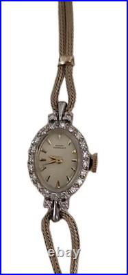 Girard Perregaux Vtg 14k Gold & Diamond Swiss Watch Parts, Scrap, Repair