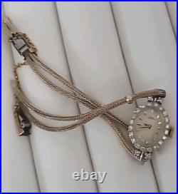 Girard Perregaux Vtg 14k Gold & Diamond Swiss Watch Parts, Scrap, Repair