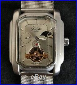 Glashutte No. 125 Original Vintage German Watch 3 ATM Silver PARTS OR REPAIR
