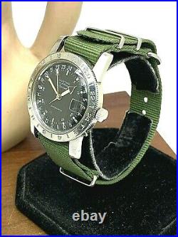 Glycine Airman Special Men's Watch Vintage Automatic Black Dial FOR REPAIR PARTS