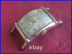 Gruen Curvex 370 Precision Vintage 10k YGF Deco Wrist Watch 42mm, Parts/Repair