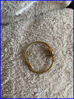Gucci 2700L 18k Gold Plated Women's Cable Bangle Bracelet Watch Parts/Repair