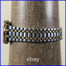 Gucci Women 9000L Fashion Date Two Tone Quartz For Watch Parts Or Repair Only