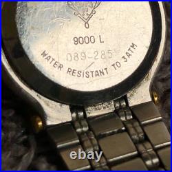 Gucci Women 9000L Fashion Date Two Tone Quartz For Watch Parts Or Repair Only