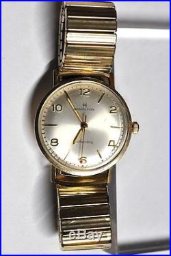 HAMILTON AUTOMATIC WATCH 1977s RUNS 10kt RGP FOR PARTS/REPAIRS #W433