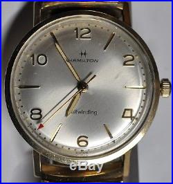 HAMILTON AUTOMATIC WATCH 1977s RUNS 10kt RGP FOR PARTS/REPAIRS #W433
