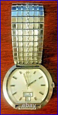 HAMILTON FONTAINEBLEAU STAINLESS STEEL MENS WATCH ca 1960s FOR PARTS OR REPAIR