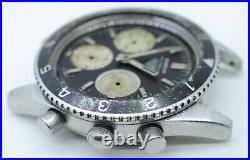 HEUER GUBELIN AUTAVIA Valjoux Cal 72 Watch SS Chrono XXRARE For Parts or Repair