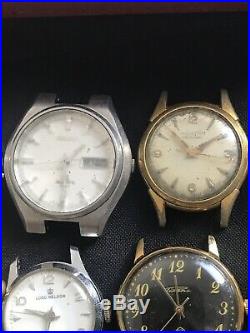 HUGE VINTAGE WATCH HUGE LOT OF 38 With CARTIER BOX PARTS REPAIR RESALE Enthusiasts