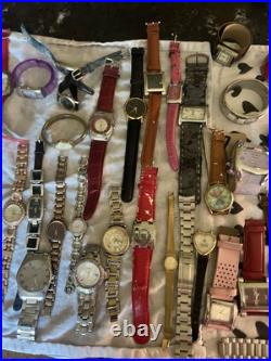 HUGE WATCH LOT for PARTS REPAIRS CRAFTS Mixed Type Untested Watches