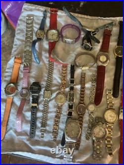 HUGE WATCH LOT for PARTS REPAIRS CRAFTS Mixed Type Untested Watches