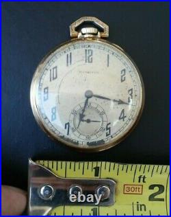 Hamilton 12s 922 23 Jewels Pocket Watch Keeps Time For Parts Or Repair