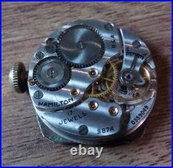 Hamilton 27mm 987A 17jMen's Watch Wadsworth 10k GF Case Runs For Parts or Repair