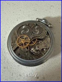 Hamilton 4992B 22J U. S. Govt WWII Military Pocket Watch Parts Repair