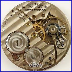 Hamilton Grade 912 Pocket Watch Movement Spare Parts / Repair