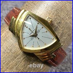 Hamilton Ventura Women 6334 Brown Leather Quartz For Watch Parts Or Repair Only