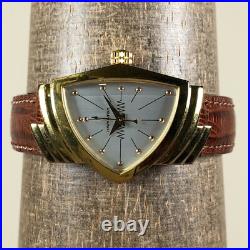 Hamilton Ventura Women 6334 Brown Leather Quartz For Watch Parts Or Repair Only