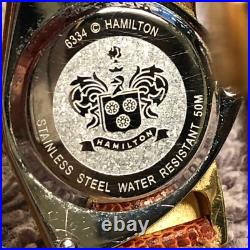 Hamilton Ventura Women 6334 Brown Leather Quartz For Watch Parts Or Repair Only