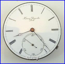 Henry Beguelin Pocket Watch Movement High Grade Swiss Parts / Repair