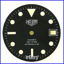 Heuer 1000 Series Professional 200m Black Dial For Parts Or Repairs
