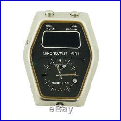 Heuer 104.403 Chronosplit Manhattan Gmt LCD Analog Calibre 104 For Parts/repairs