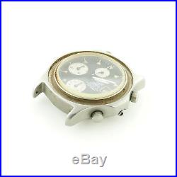 Heuer 2000 Black Dial Chrono 273.006-1 Stainless Steel Head For Parts Or Repairs