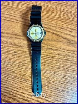 Heuer 2000 Chrono 256.006-1 37mm Black Pvd Watch For Parts Or Repairs
