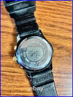 Heuer 2000 Chrono 256.006-1 37mm Black Pvd Watch For Parts Or Repairs