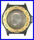 Heuer 3000 936.006 2-tone Black Pvd+gold Plated Watch Case -for Parts Or Repairs