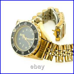 Heuer 980.017 Diver Prof 1000 Black Dial Ladies Gold Plated Watch-parts/repairs