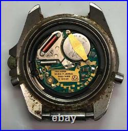 Heuer 980.027 Quartz Analog/digital 2-tone S. S. Watch Head For Parts/repairs