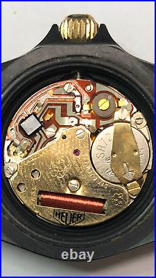 Heuer 980.028 Vintage 1000 Black Dial 2tone Yg+pvd S. S. Watch Head Parts/repairs
