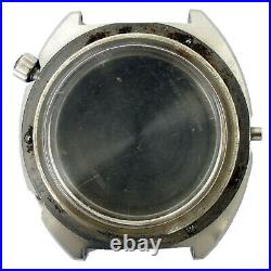 Heuer Autavia 1163 Chronograph Stainless Steel Watch Case For Parts Or Repairs