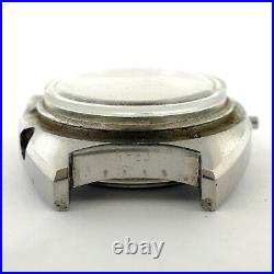 Heuer Autavia 1163 Chronograph Stainless Steel Watch Case For Parts Or Repairs