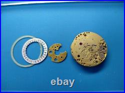 Heuer Caliber 12 Watch Movement& Dial, For Parts And Repair, Some Parts Missing