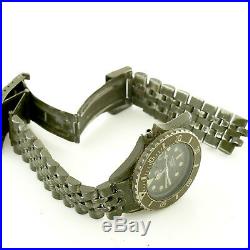 Heuer Diver 981.015n Military Olive Coated S. S. Head + Bracelet Parts/repairs