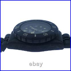 Heuer Diver Black Dial 28mm Black Pvd Ladies Watch For Parts Or Repairs