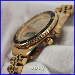 Heuer Men's Vintage Ana-Digi Gold Tone Quartz Watch FOR PARTS / REPAIR