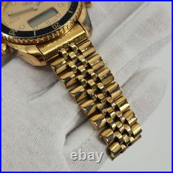 Heuer Men's Vintage Ana-Digi Gold Tone Quartz Watch FOR PARTS / REPAIR